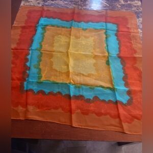 Vintage 60s 70s Tie Dye Scarf Head Wrap